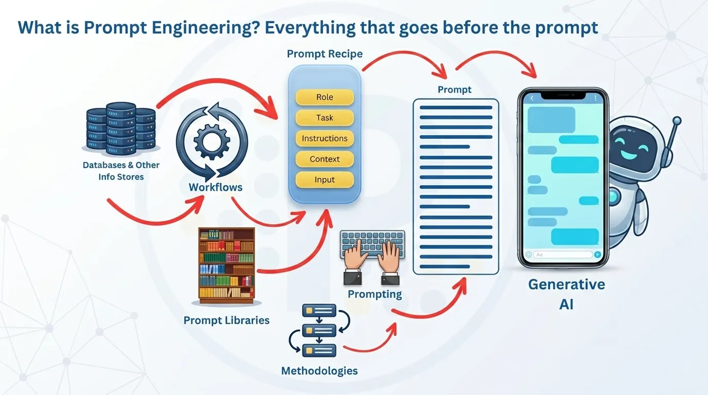 What is prompt engineering — beginner overview illustration